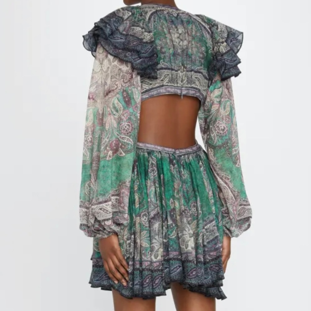 ZIMMERMANN Ruffle Long-sleeve Mini dress
